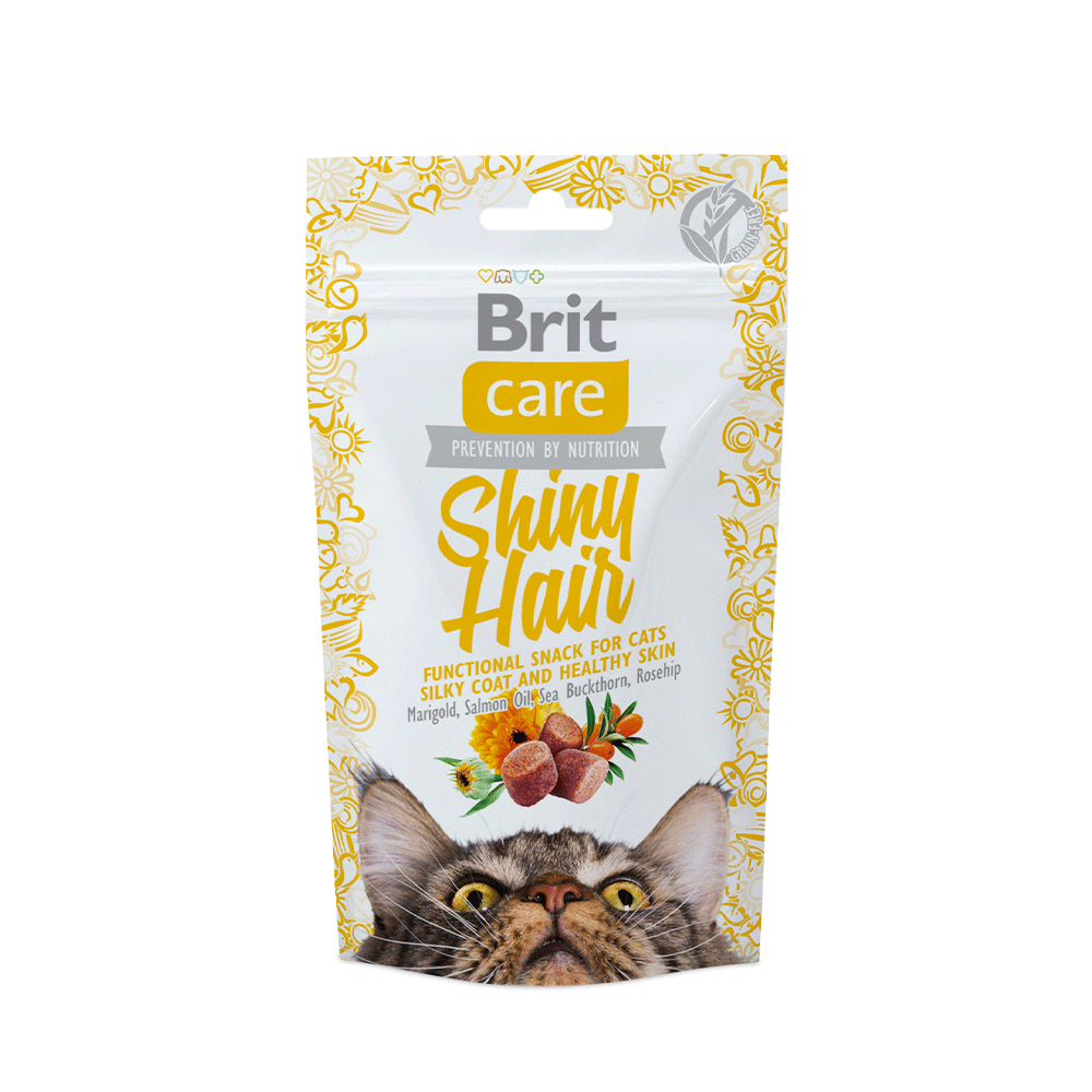 BRIT CARE CAT SNACK SHINY HAIR  50 GR