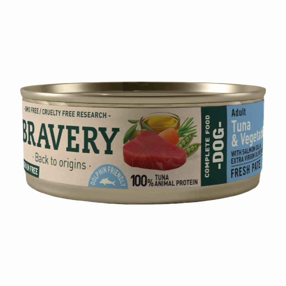 BRAVERY DOG WET FOOD ATUN & VEGETABLES 80GR 