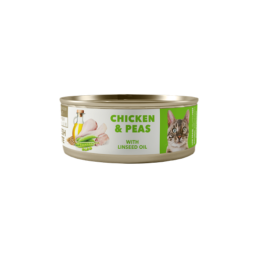 AMITY CHICKEN AND PEAS ADULT CAT WET FOOD 80 GR
