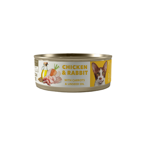 AMITY CHICKEN AND RABBIT ADULT CAT WET FOOD 80 GR