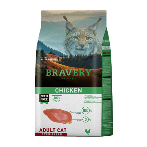 BRAVERY CHICKEN ADULT CAT STERILIZED 2 KG