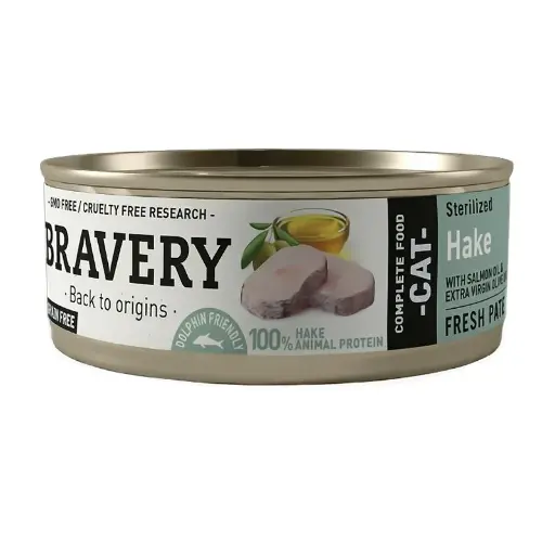 BRAVERY HAKE STERILIZED CAT WET FOOD 70 GR