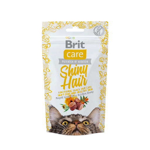BRIT CARE CAT SNACK SHINY HAIR  50 GR