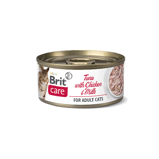 BRIT CARE CAT TUNA WITH CHICKEN AND MILK CAN 70 GR