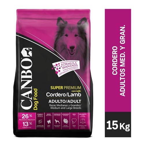 CANBO ADULTO CORDERO RAZA MEDIANA Y GRANDE 15 kg