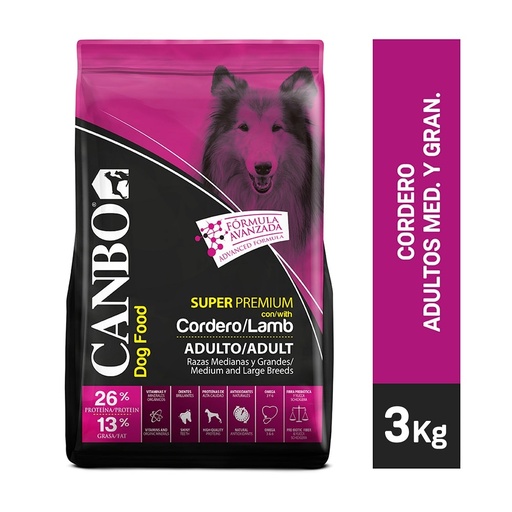 CANBO ADULTO CORDERO RAZA MEDIANA Y GRANDE 3 Kg