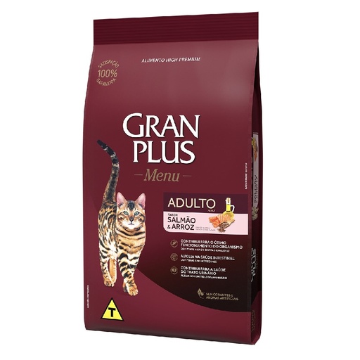 GRAN PLUS GATO ADULTO SALMON & ARROZ X 3 KG