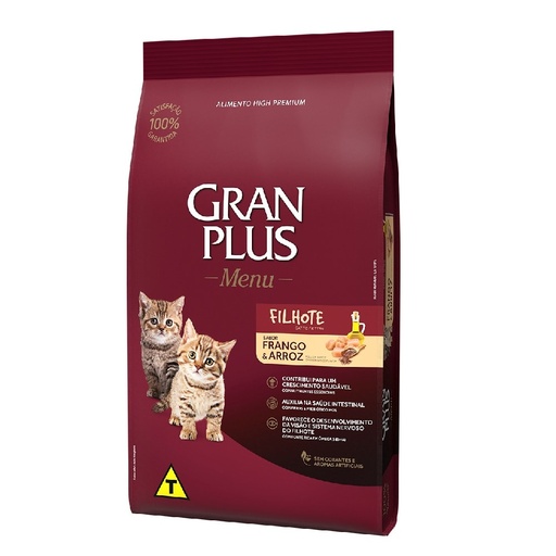 GRAN PLUS GATO FILHOTE FRANGO & ARROZ X 1 KG