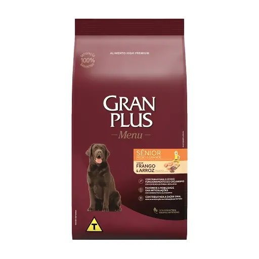 GRAN PLUS PERRO SENIOR FRANGO Y ARROZ X 3KG