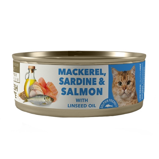AMITY MACKEREL SARDINE & SALMON 80GR