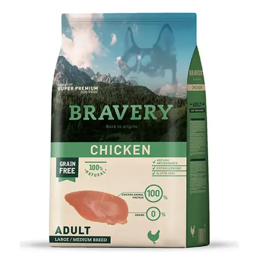 BRAVERY CHICKEN PUPPY LARGE/MEDIUM BREEDS 4 KG